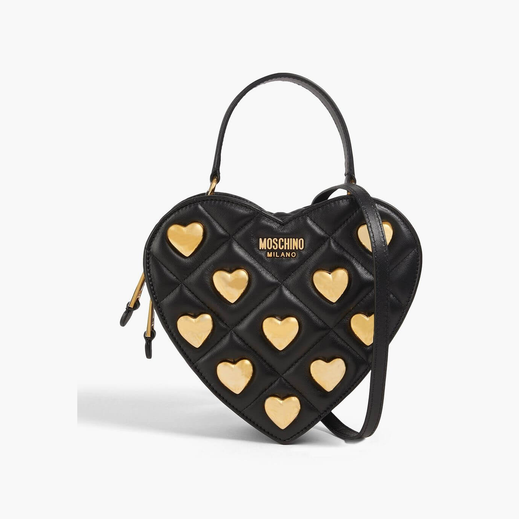 MOSCHINO Quilted embellished leather tote