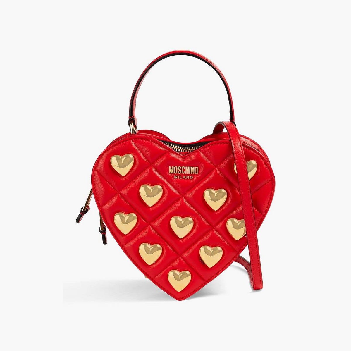 MOSCHINO Quilted embellished leather tote