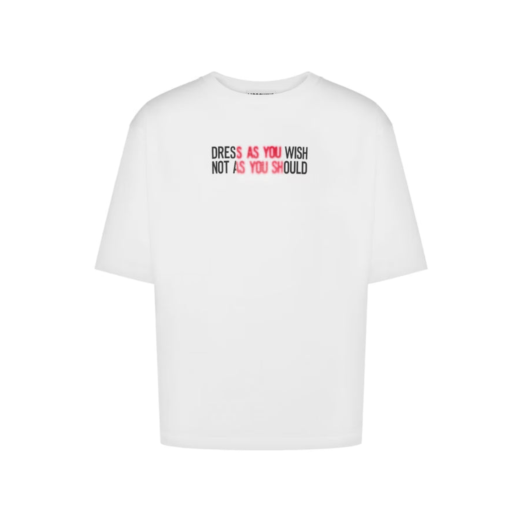 Moschino Slogan Print Logo Crew Neck T-shirt