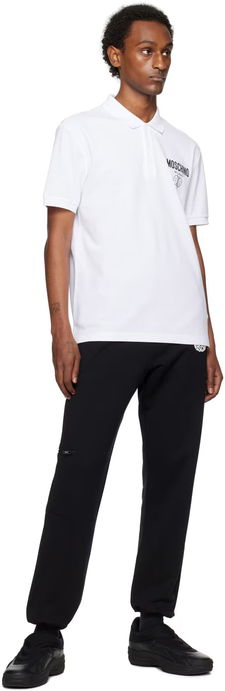 White Double Smiley Polo