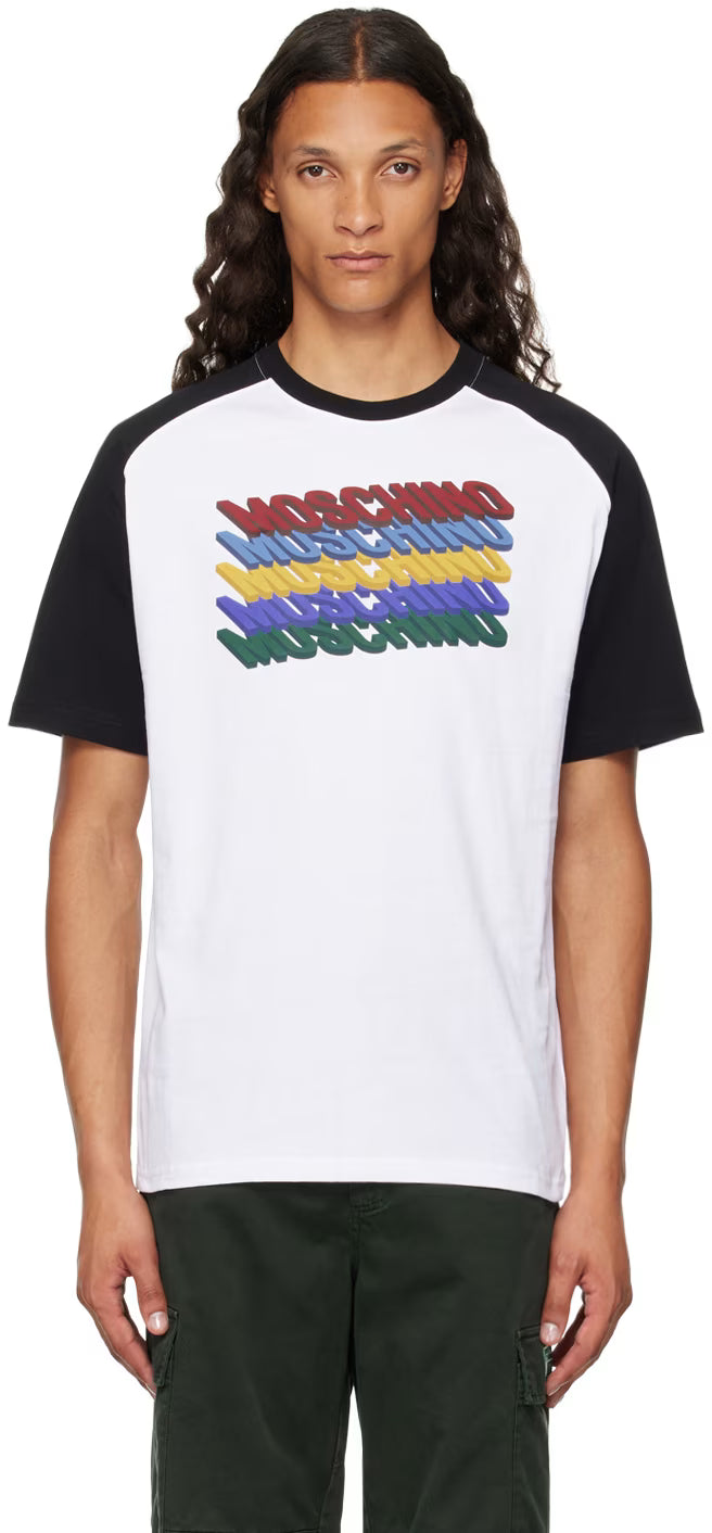 White Printed-Logo T-Shirt