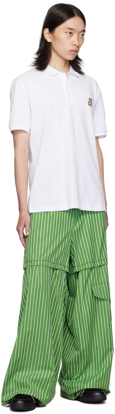 White Teddy Patch Polo