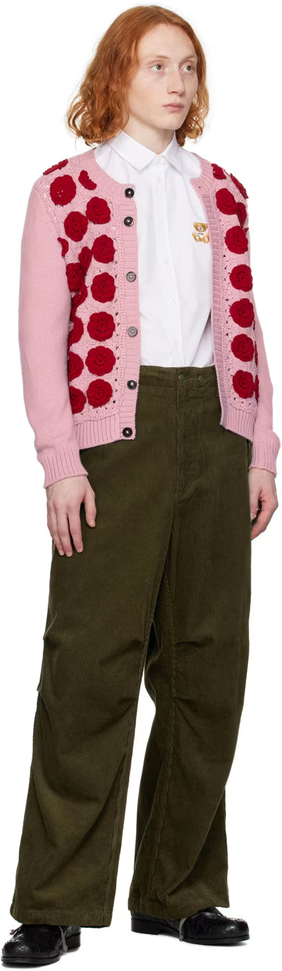 White Teddy Patch Shirt