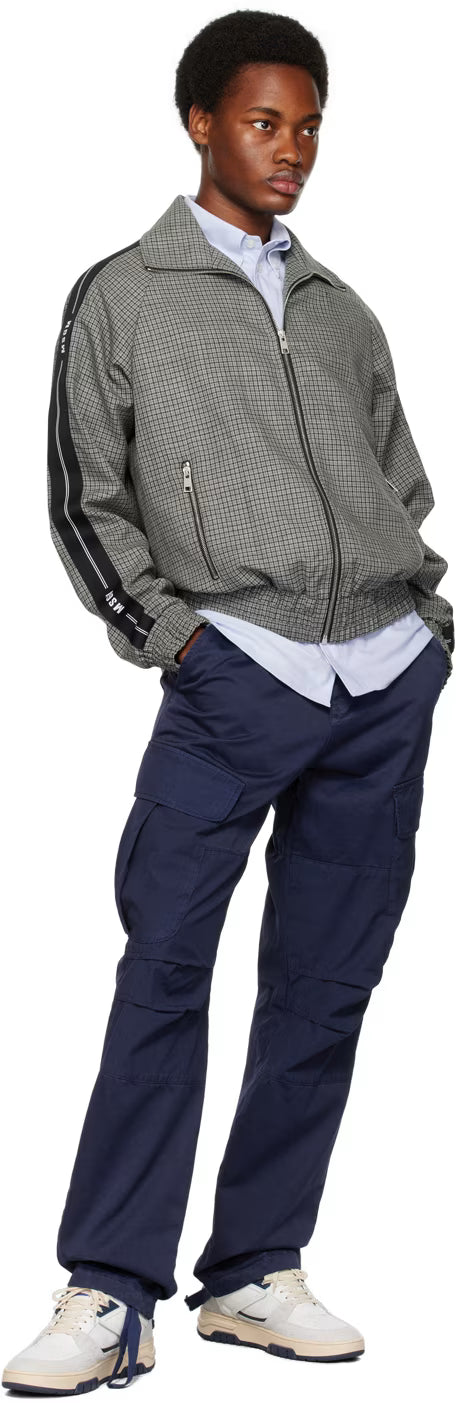Blue Paneled Cargo Pants
