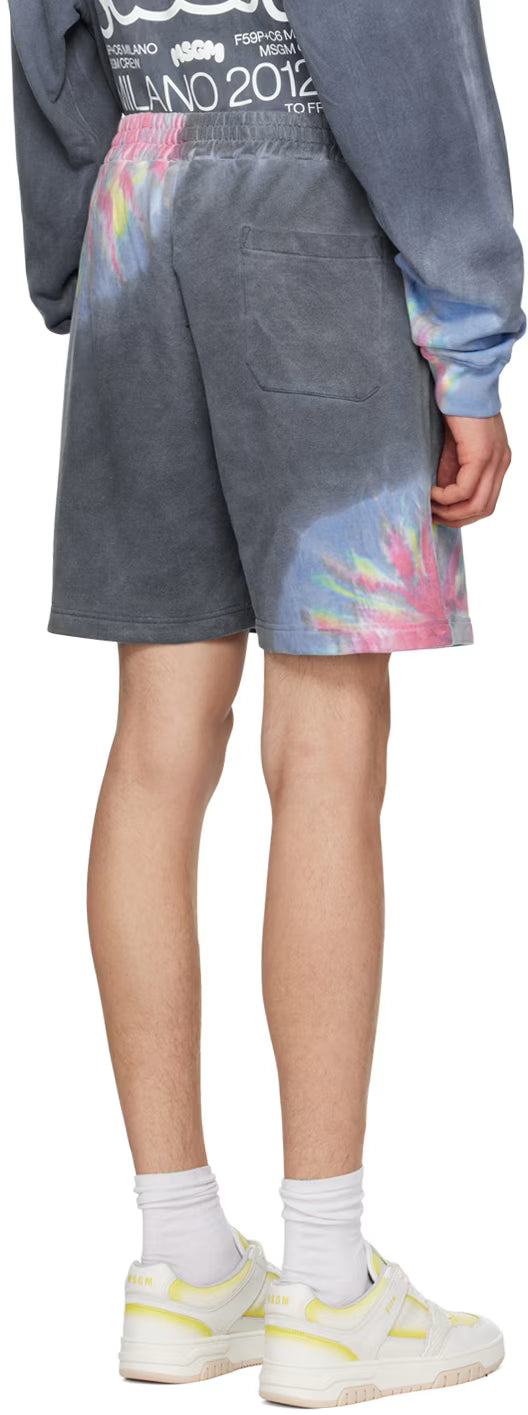 Gray Tie-Dye Shorts
