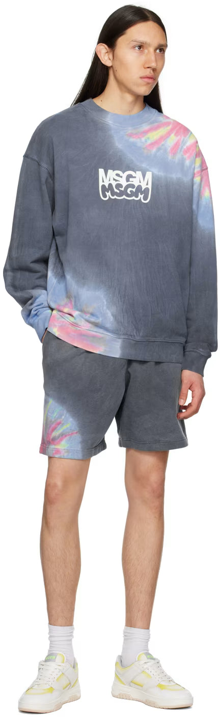 Gray Tie-Dye Shorts