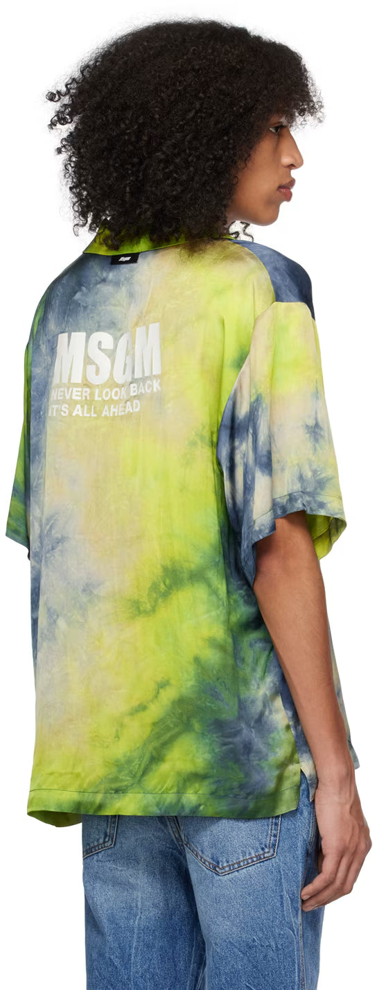 Green & Blue Tie-Dye Shirt