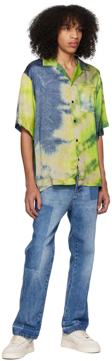 Green & Blue Tie-Dye Shirt