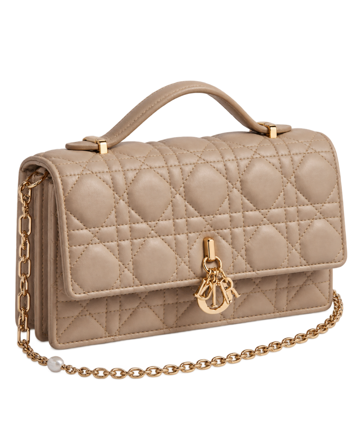 My Dior Mini Bag Powder Beige Cannage Lambskin