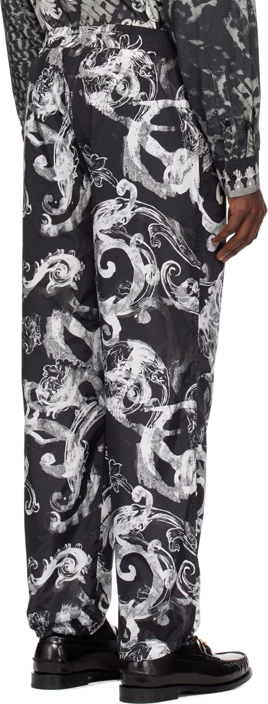 Black & White Watercolor Couture Trousers