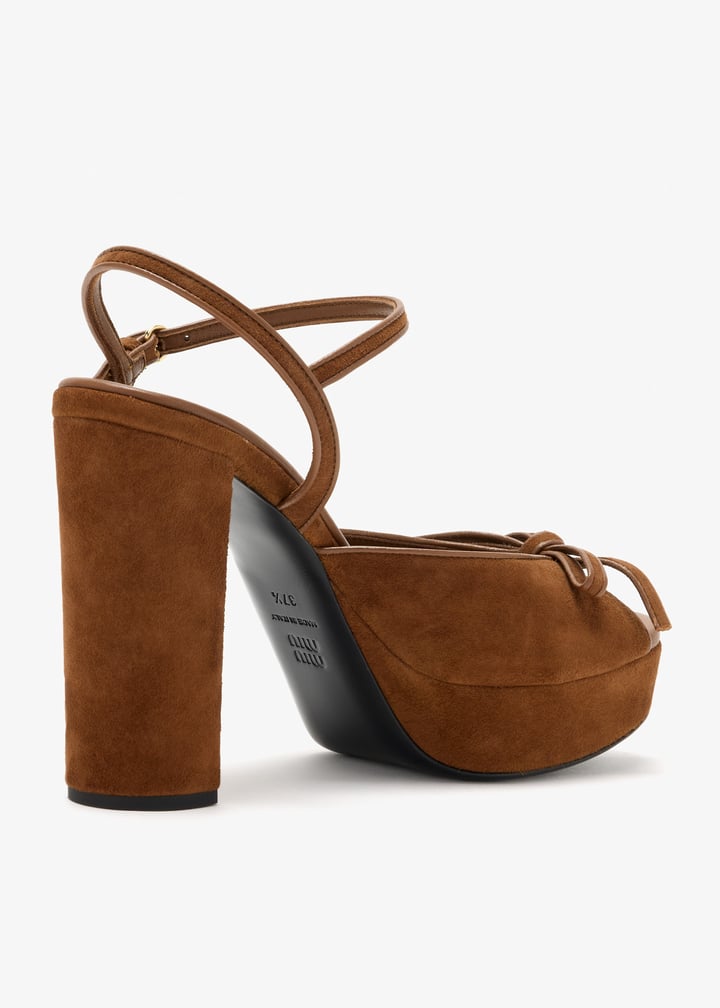 Suede platform sandals