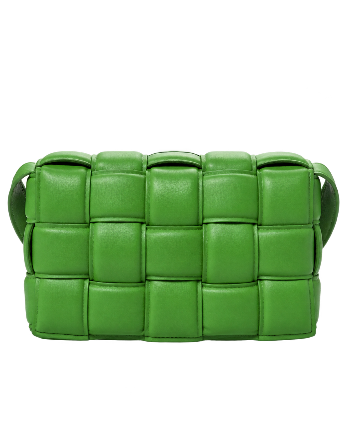 Nappa Maxi Intreccio Padded Cassette Crossbody Bag Parakeet