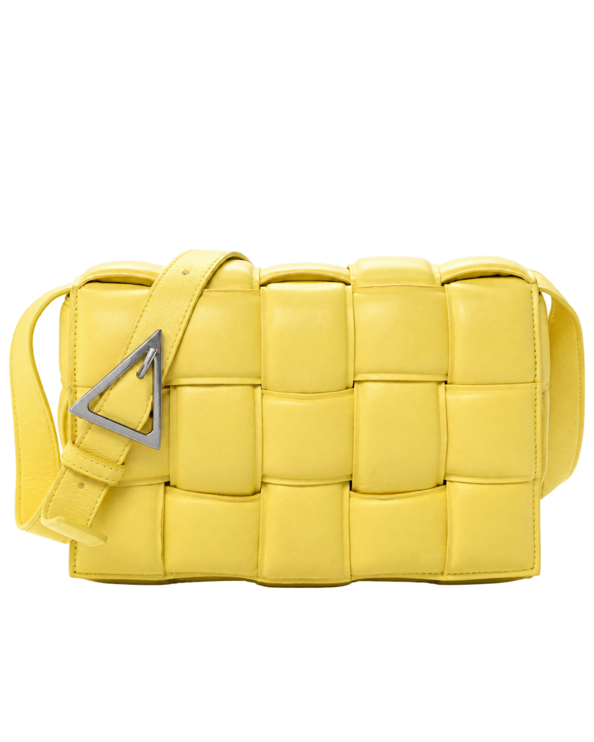 Nappa Maxi Intreccio Padded Cassette Crossbody Bag Sherbert
