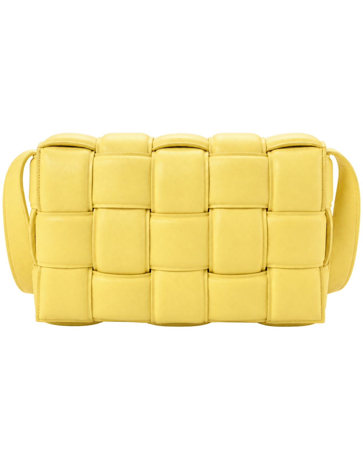 Nappa Maxi Intreccio Padded Cassette Crossbody Bag Sherbert