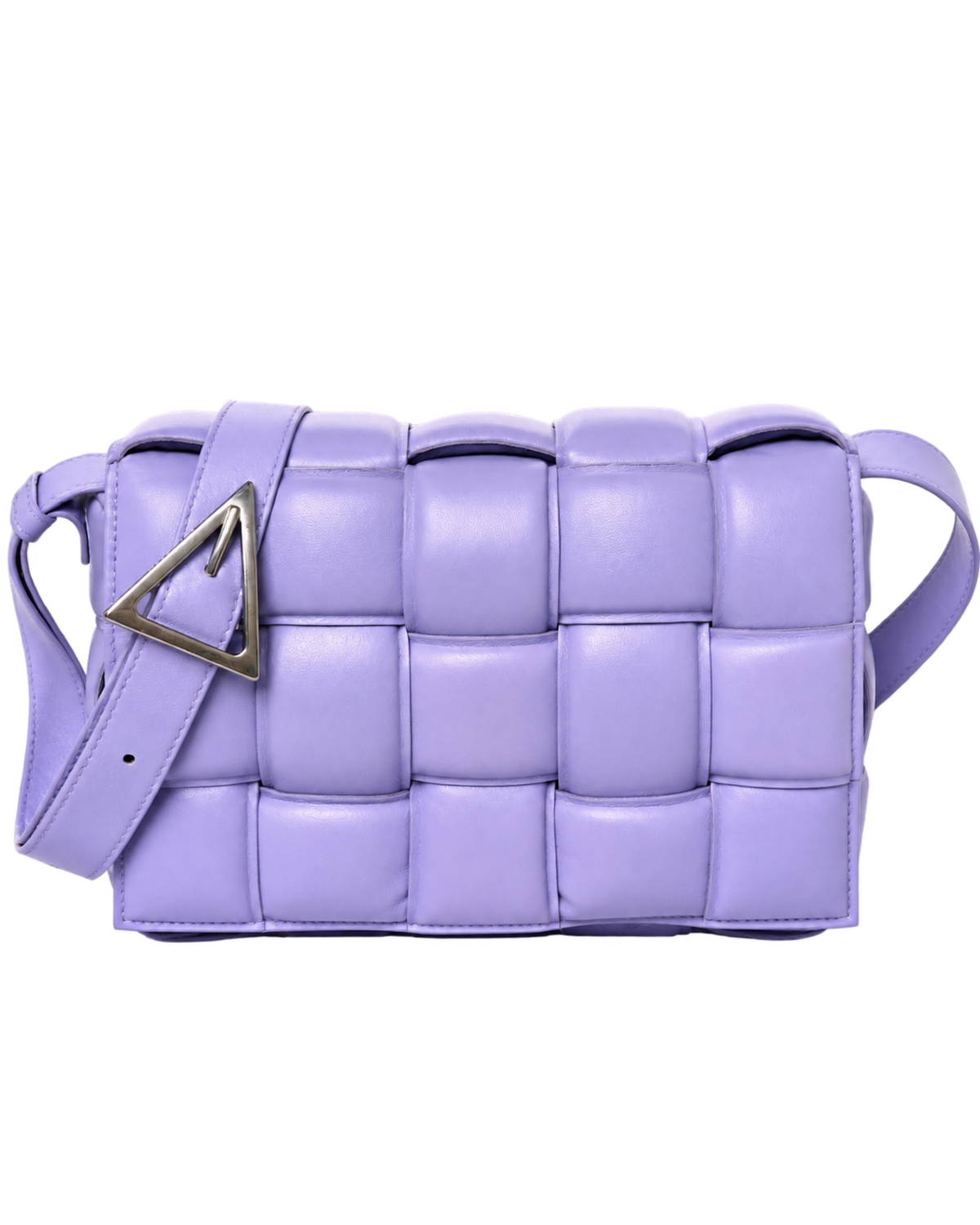 Nappa Maxi Intreccio Padded Cassette Crossbody Bag Wisteria