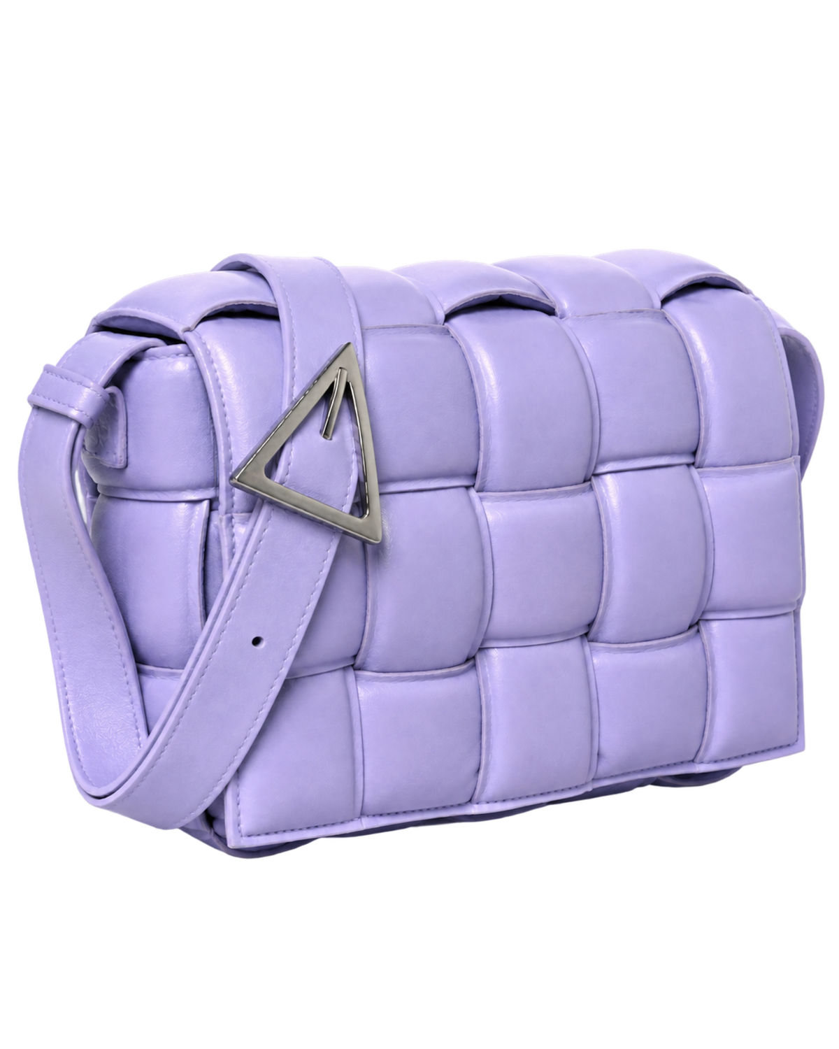 Nappa Maxi Intreccio Padded Cassette Crossbody Bag Wisteria