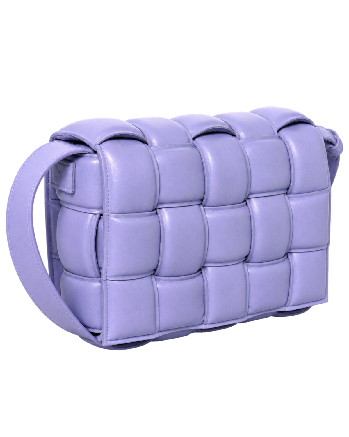 Nappa Maxi Intreccio Padded Cassette Crossbody Bag Wisteria
