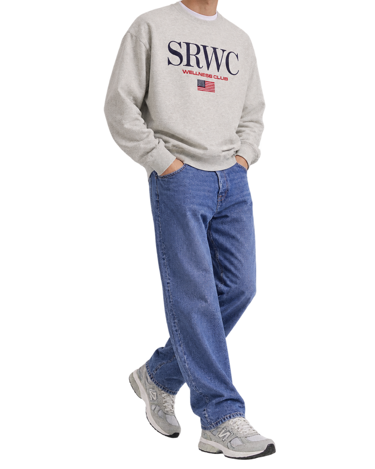 Nautical Embroidered Crewneck - Heather Gray