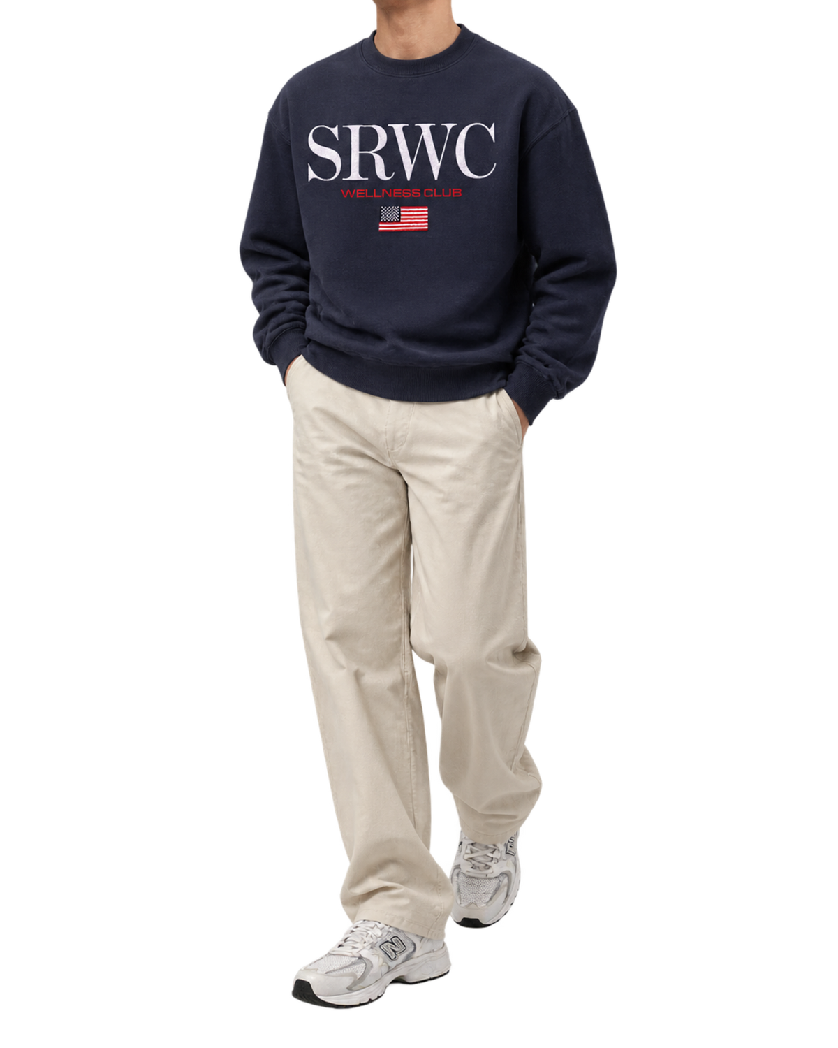 Nautical Embroidered Crewneck - Navy