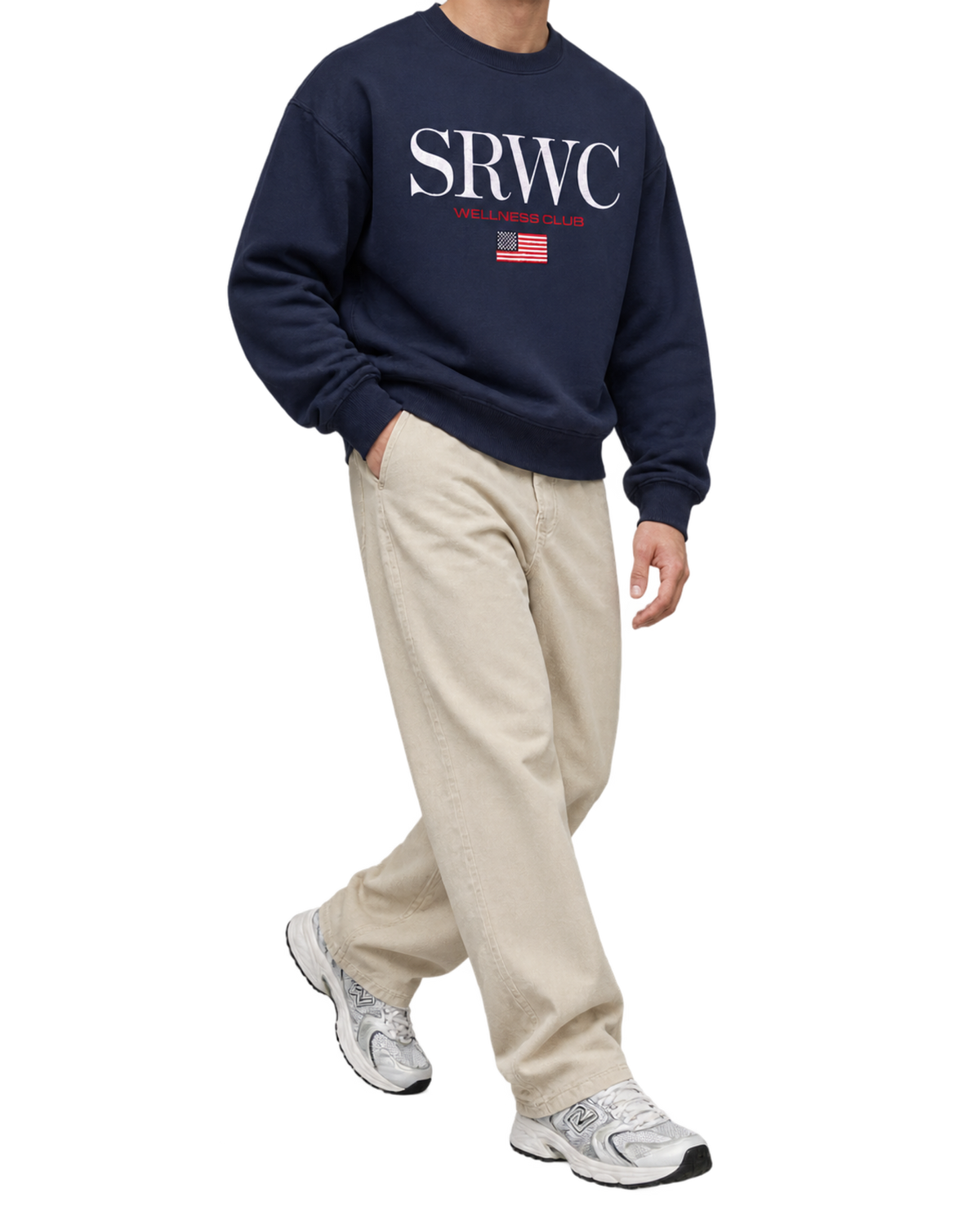 Nautical Embroidered Crewneck - Navy