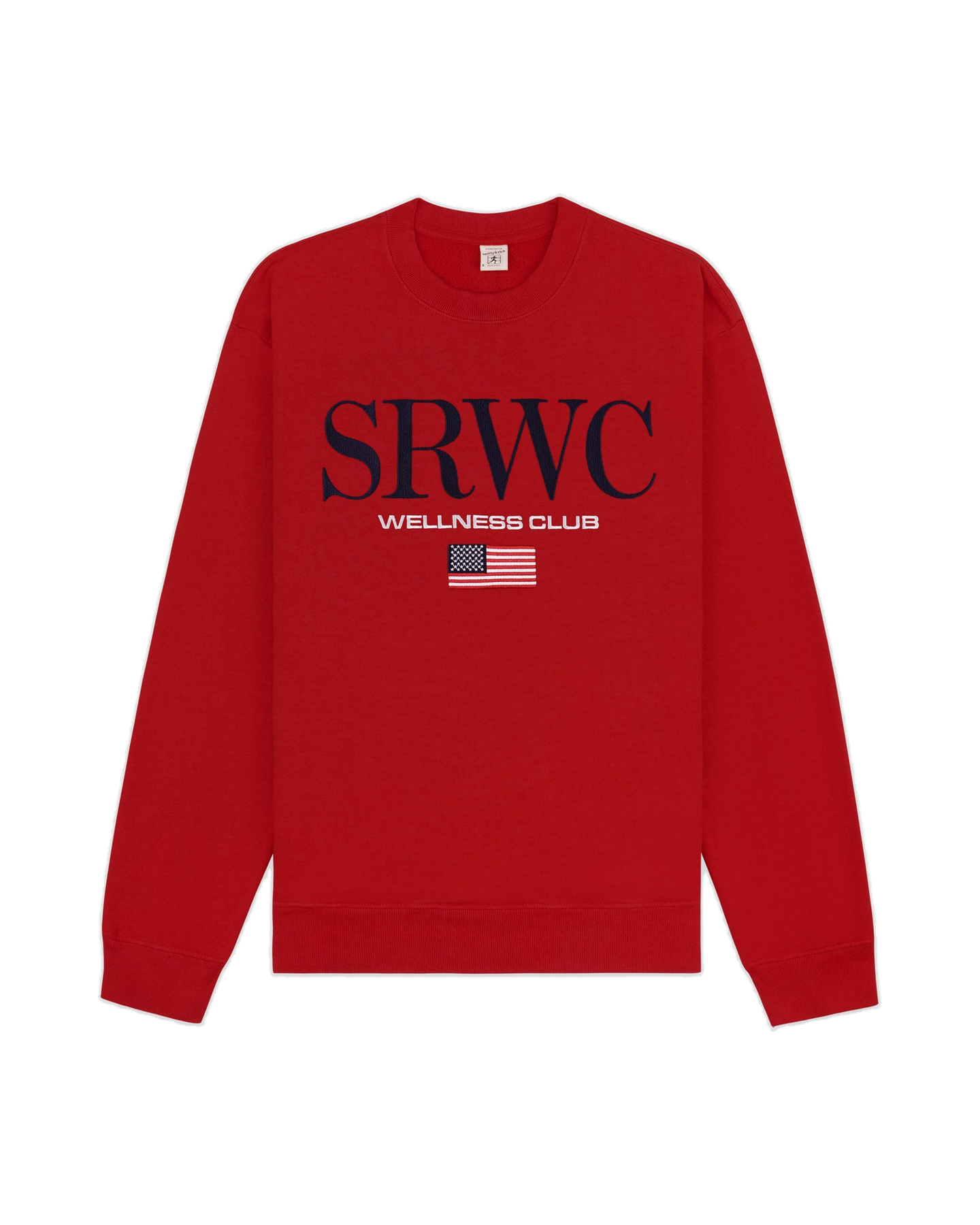 Nautical Embroidered Crewneck - Ruby/Navy