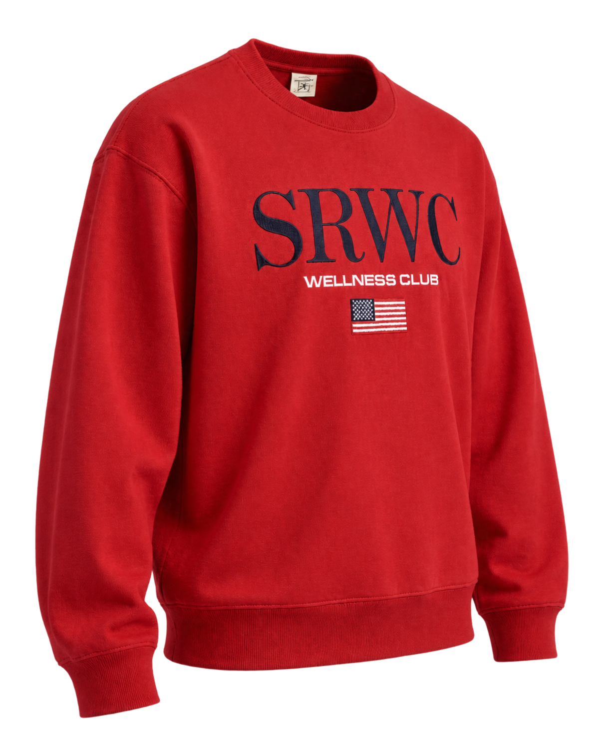 Nautical Embroidered Crewneck - Ruby/Navy