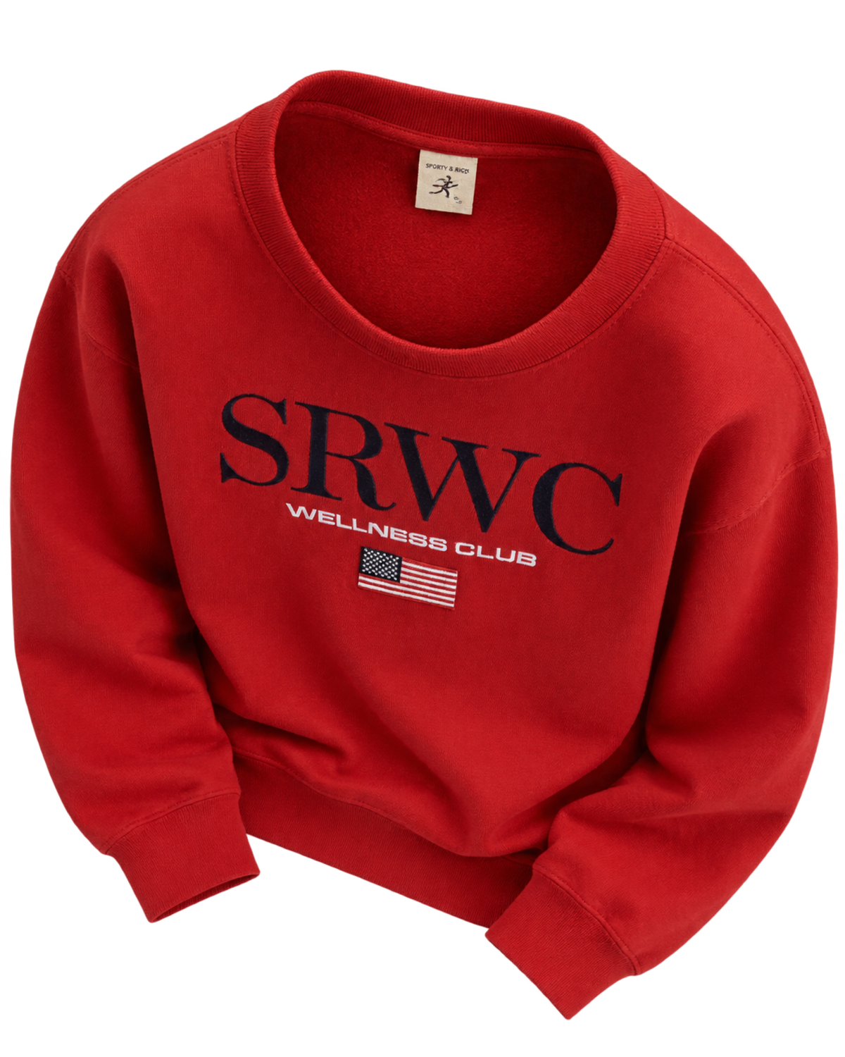 Nautical Embroidered Crewneck - Ruby/Navy