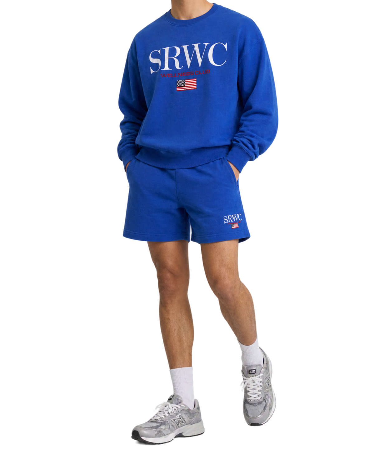 Nautical Embroidered Crewneck - Team Blue/White