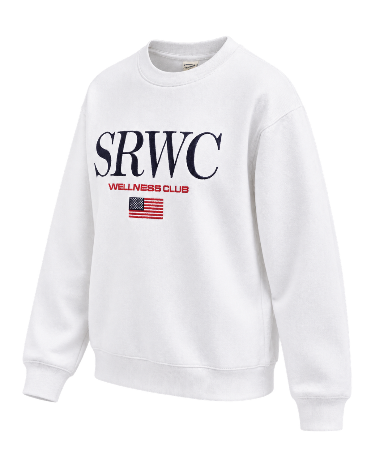 Nautical Embroidered Crewneck - White/Navy/Ruby