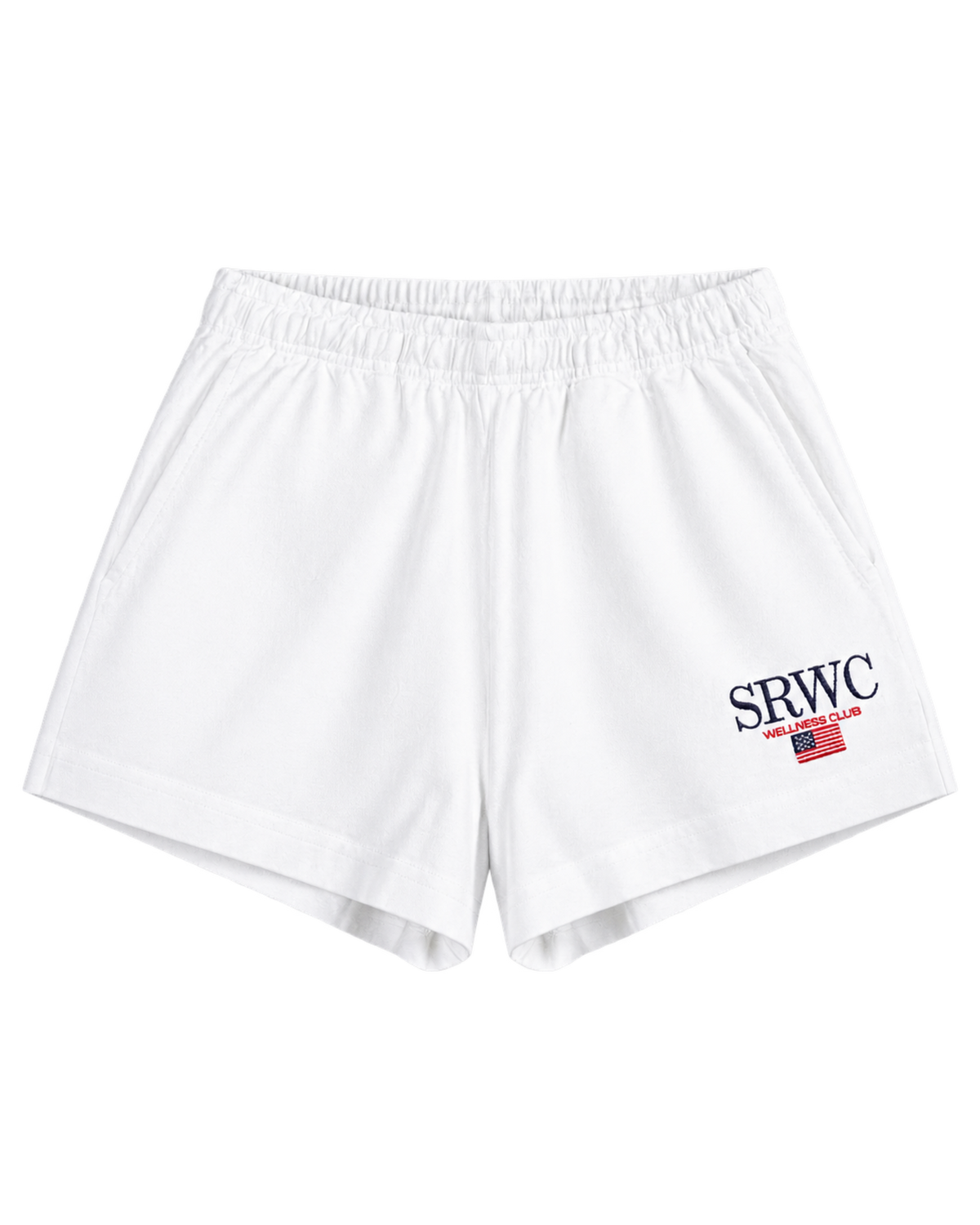 Nautical Embroidered Disco Short - White