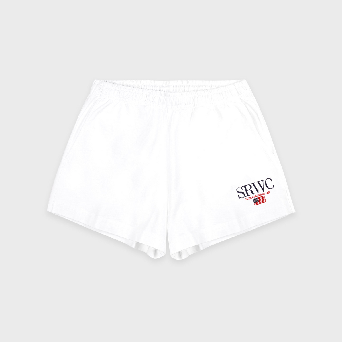 Nautical Embroidered Disco Short - White