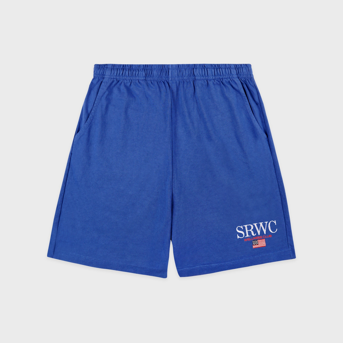 Nautical Embroidered Gym Short - Team Blue/White