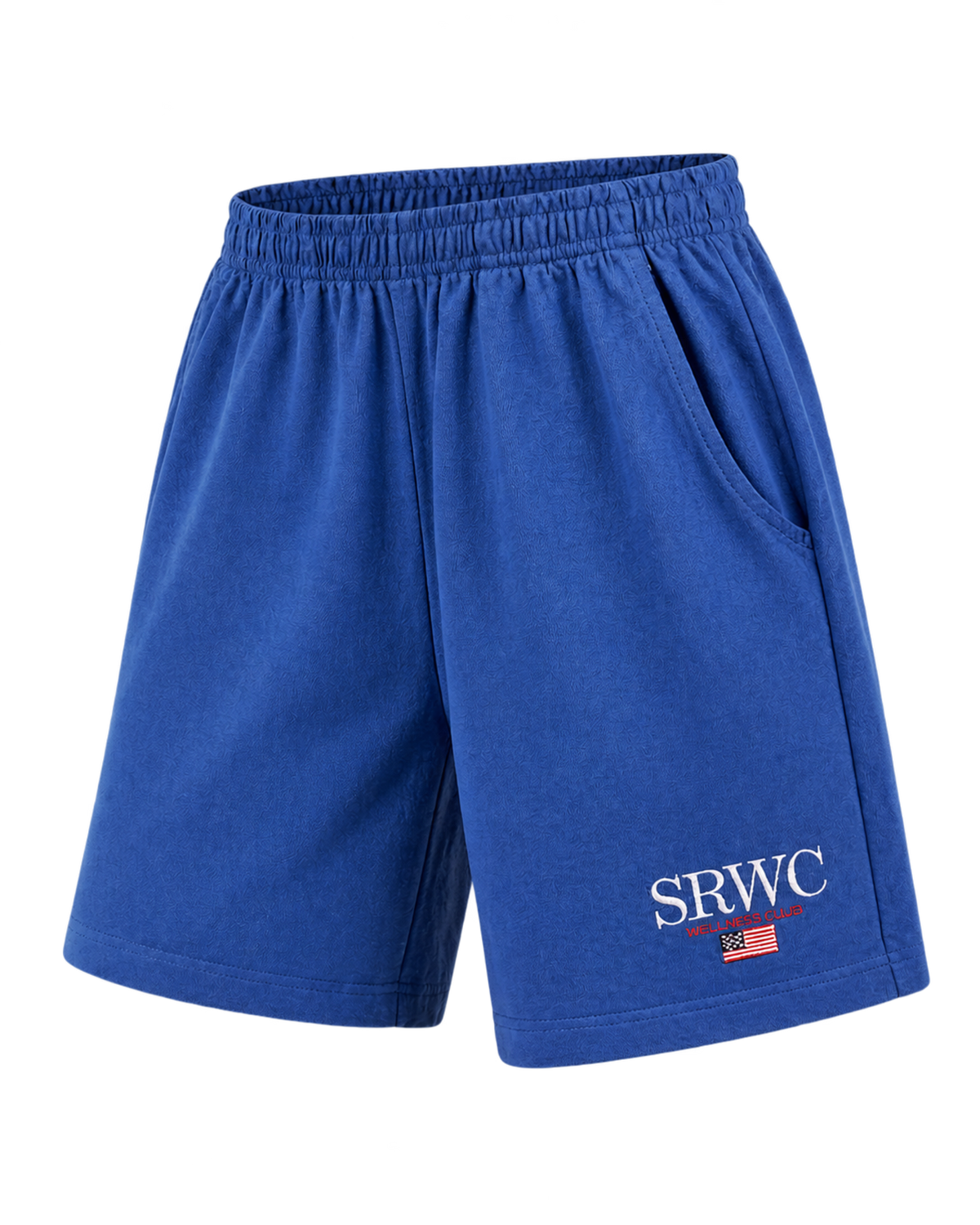 Nautical Embroidered Gym Short - Team Blue/White