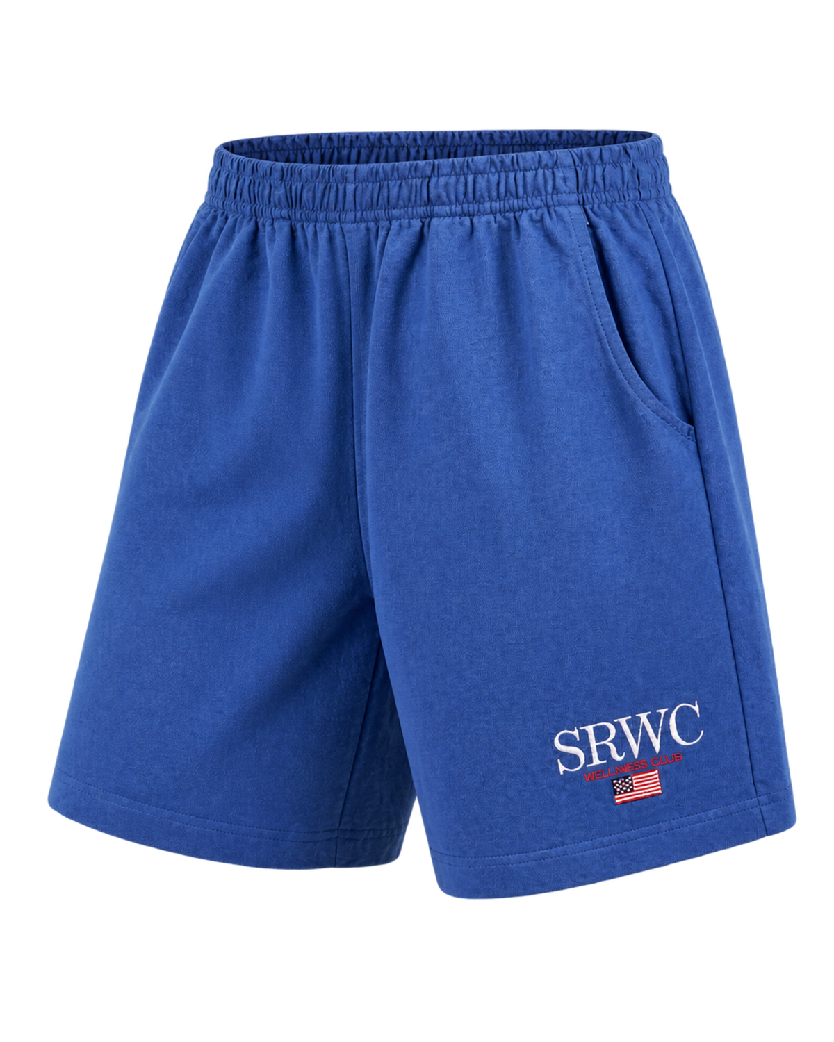 Nautical Embroidered Gym Short - Team Blue/White