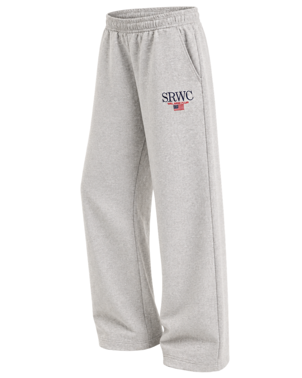 Nautical Embroidered Wide Sweatpant - Heather Gray