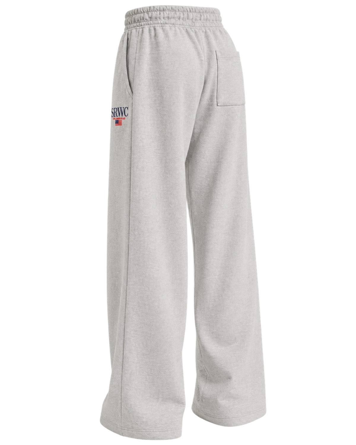Nautical Embroidered Wide Sweatpant - Heather Gray