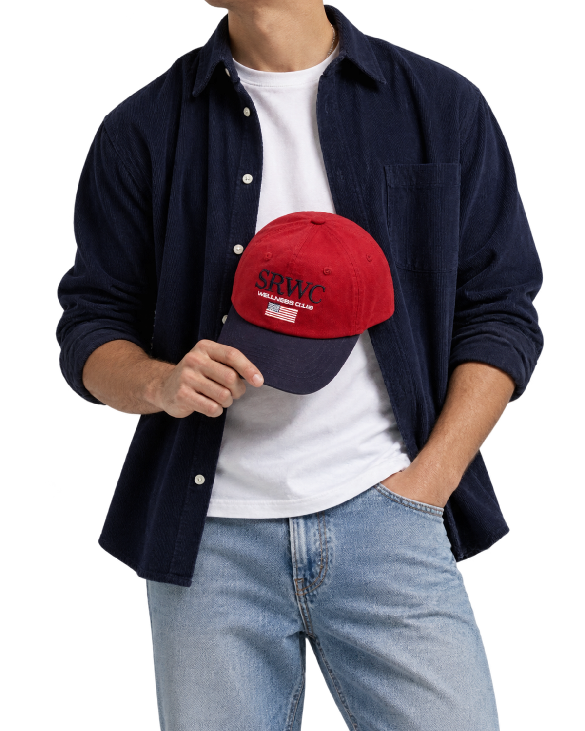 Nautical Hat - Ruby/Navy/White