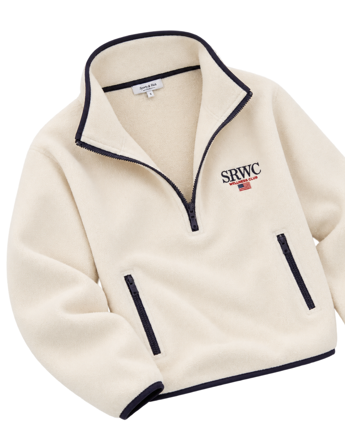 Nautical Polar Quarter Zip - Ecru