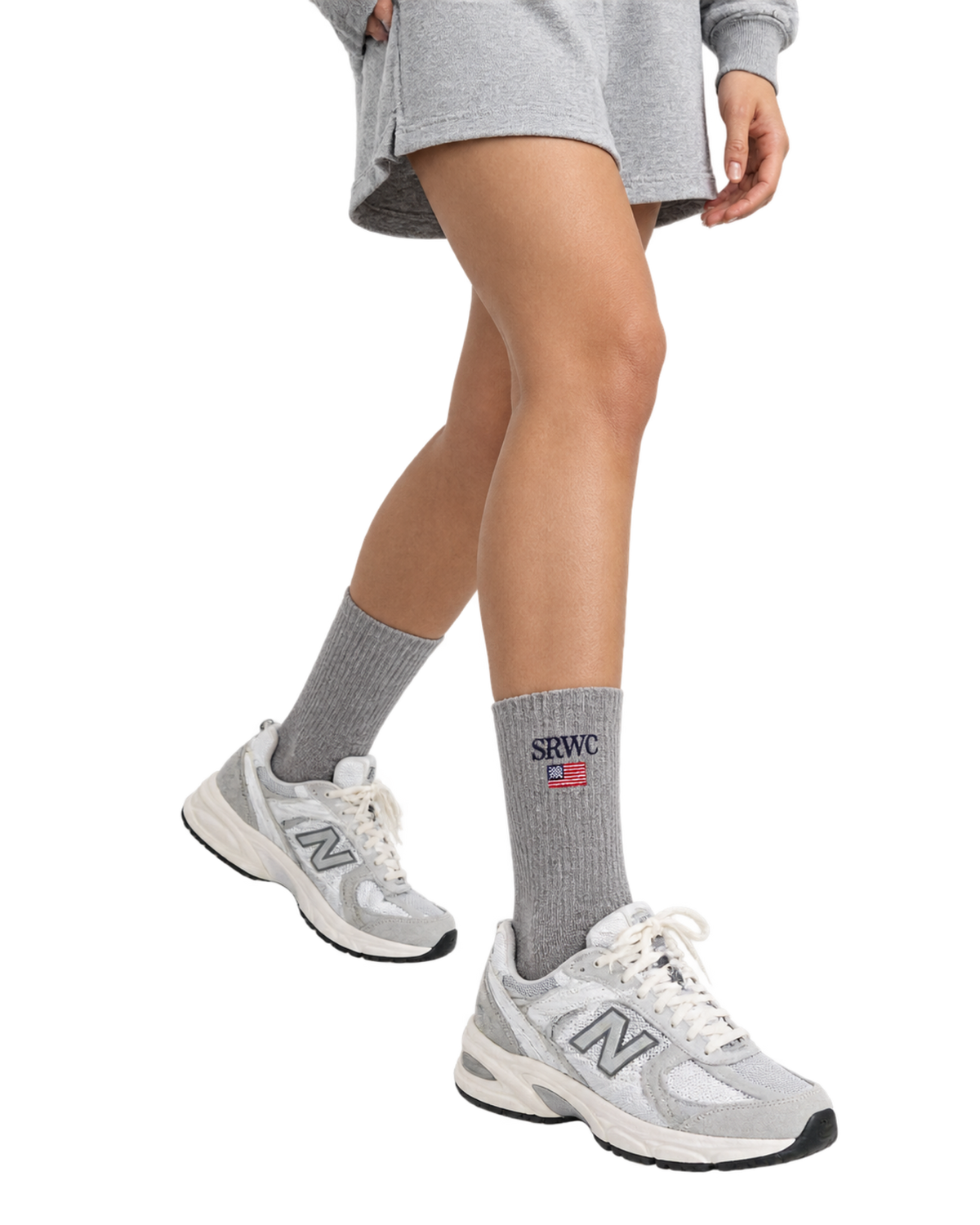 Nautical Socks - Heather Gray/Navy/Ruby/White