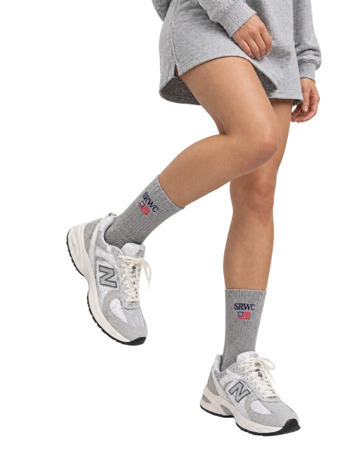 Nautical Socks - Heather Gray/Navy/Ruby/White