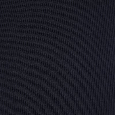 Navy High Waisted Ribbed Flare Leggings