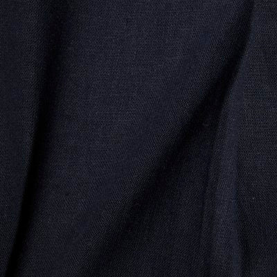 Navy Linen Blend Short Sleeve Shirt