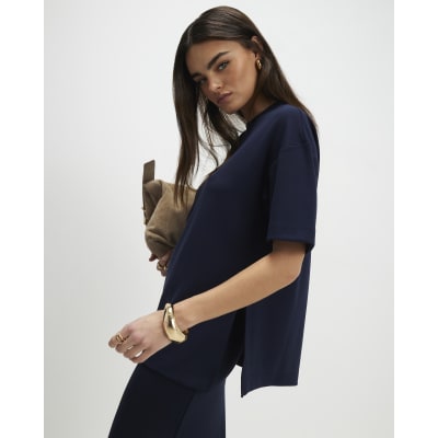 Navy Premium Short Sleeve Oversized T-Shirt