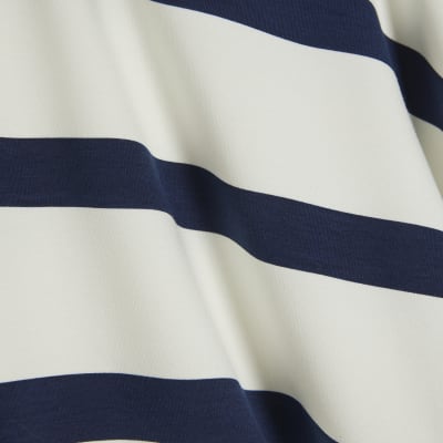 Navy Premium Striped Long Sleeve Top