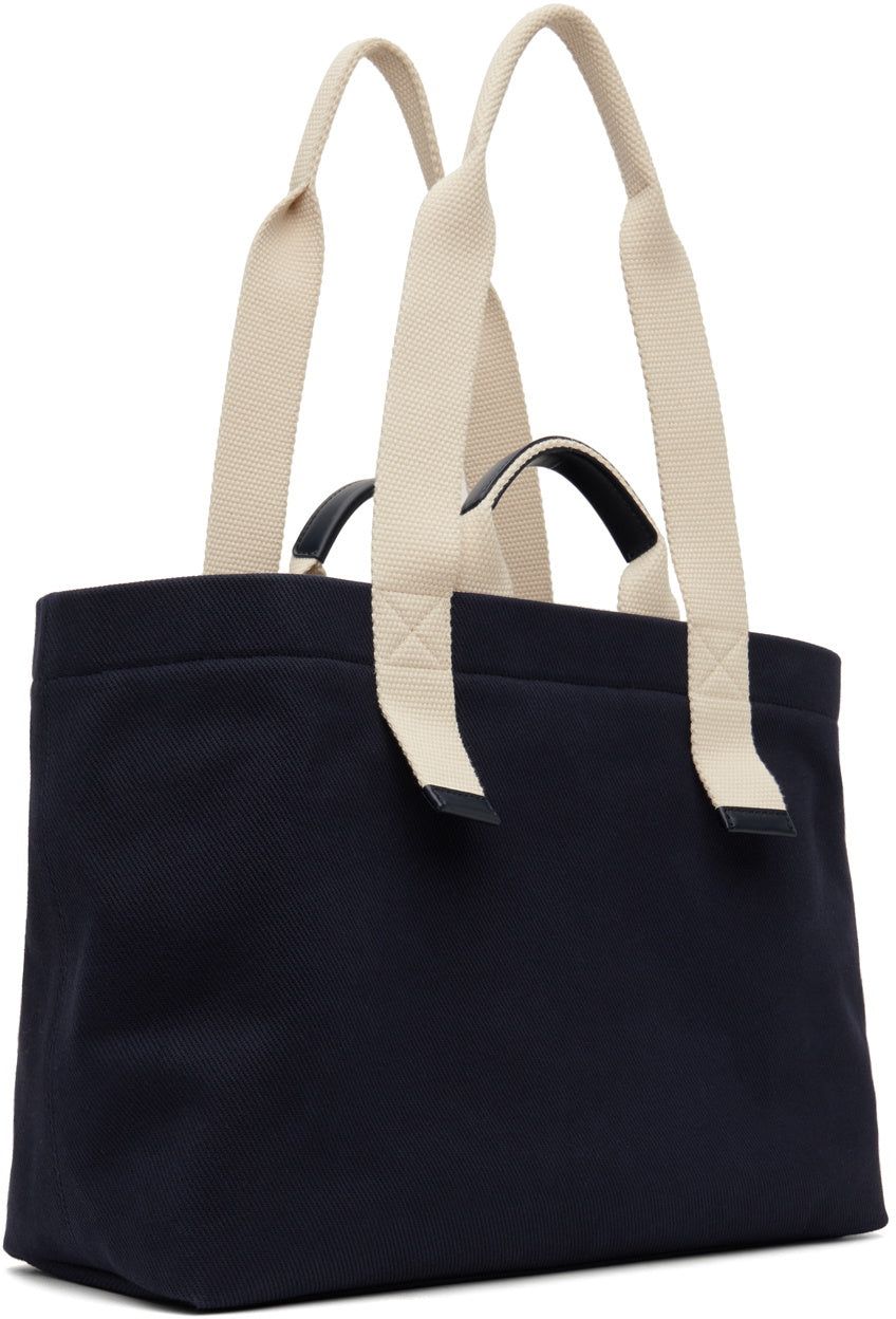 Dolce&Gabbana Navy Printed Drill Holdall Tote