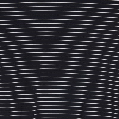 Navy Short Sleeve Striped Top