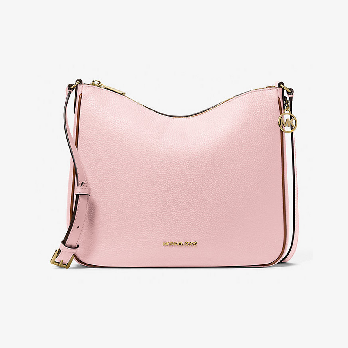 Nayla Medium Pebbled Leather Messenger Bag