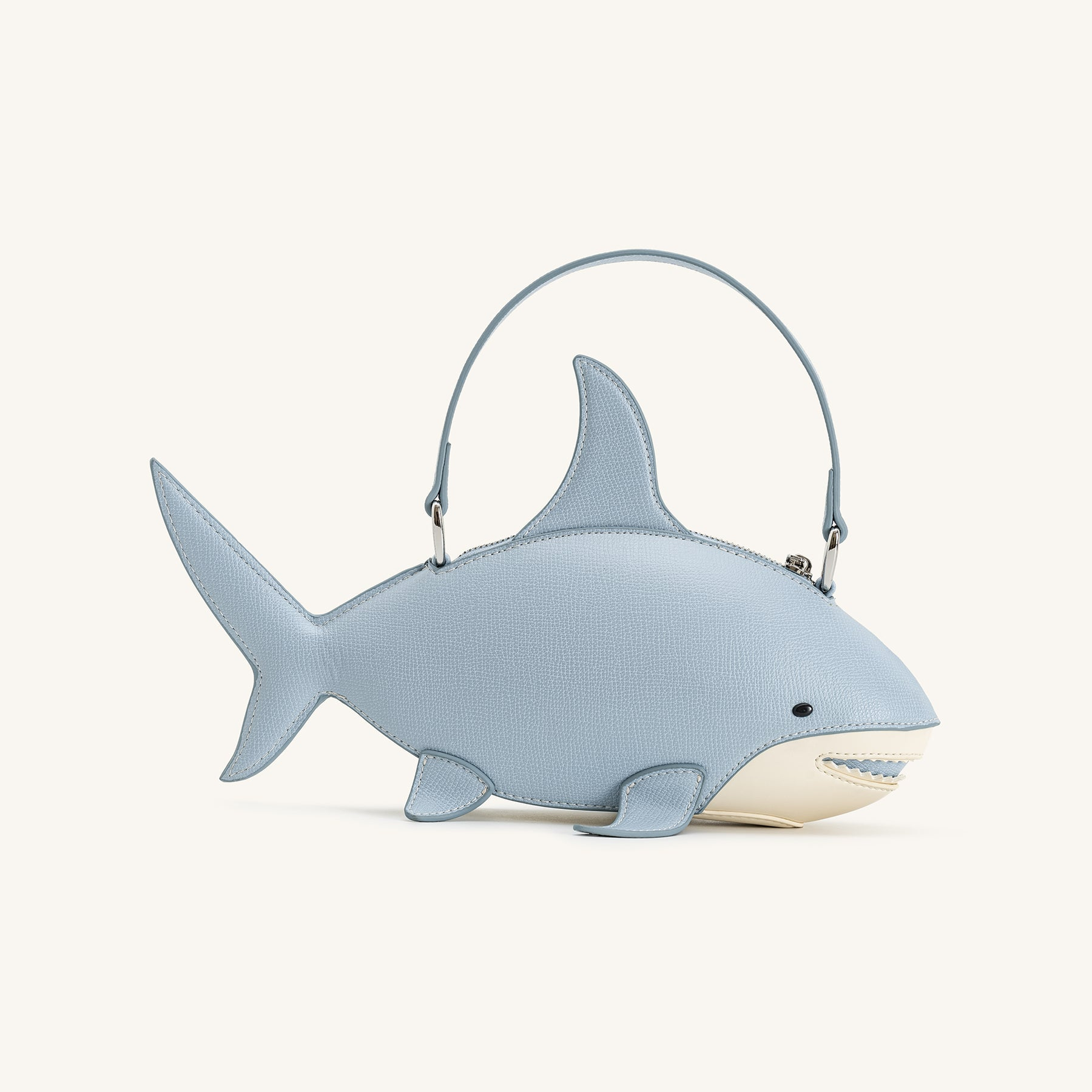 Nerys Shark Look Top Handle Bag - Light Blue