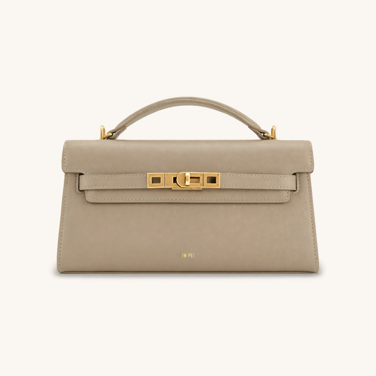 Noor Top Handle Bag - Taupe Brown