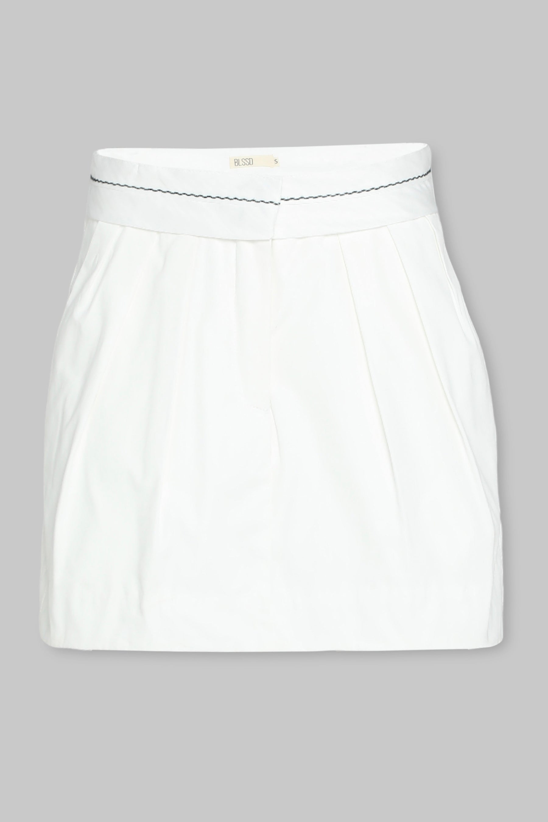 INSIDE OUT WAIST PLEATED MINI SKORT